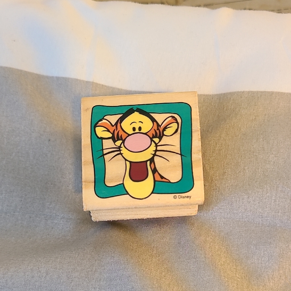 Disney Winnie The Pooh All Night Media Vintage Tigger Frame Rubber Stamp